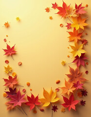 autumn leaves frame
