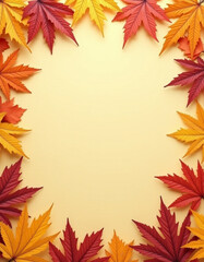 autumn leaves frame