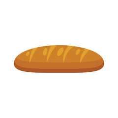 Delicious bread flat vector illustration isolated on white background