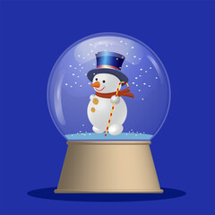 A Christmas ball, a funny snowman.