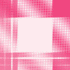 Fototapeta premium Pink tartan plaid fabric seamless pattern of check background tartan with a textile fabric plaid texture. Tartan Scotland seamless plaid pattern vector. Retro background fabric.