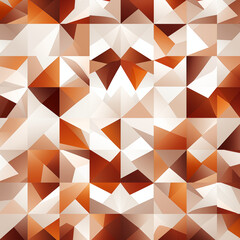Obraz premium Abstract Geometric Pattern with Brown and White Triangles