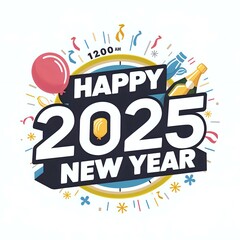 Celebratory 2025 New Year Graphic