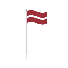 Latvia flag isolated on white background. Vector