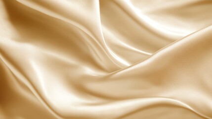 Naklejka premium Elegant golden silk fabric draping beautifully, showcasing smooth texture and luxurious sheen for various artistic uses.