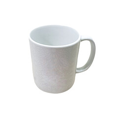 Ceramic coffee cup isolated on white background straight 