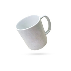 Ceramic coffee cup isolated on white background