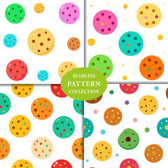 colorful cookies Seamless Pattern Background