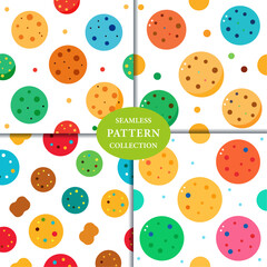 colorful cookies Seamless Pattern Background