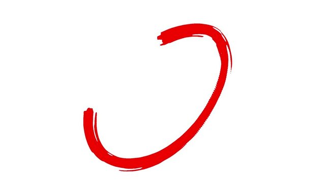 Grunge Red Circle Highlighter Scribble Animation