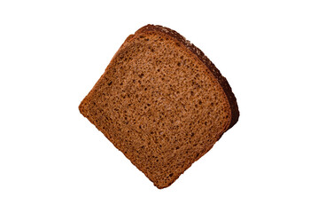 Fresh crispy brown bread sliced from whole grain flour