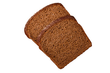 Fresh crispy brown bread sliced from whole grain flour