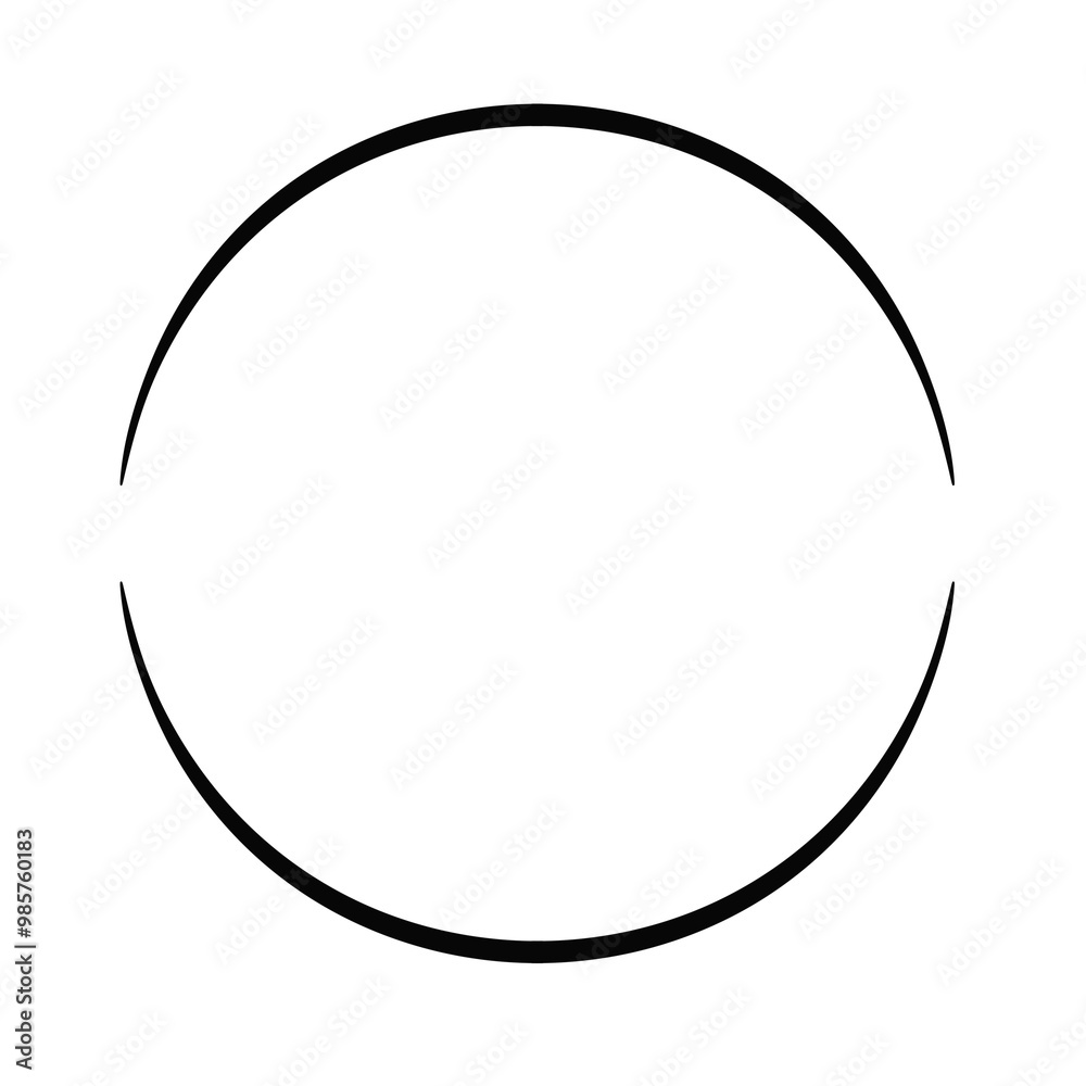 Wall mural Black circle frame.