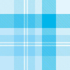 Blue tartan plaid fabric seamless pattern of check background tartan with a textile fabric plaid texture. Tartan Scotland seamless plaid pattern vector. Retro background fabric.