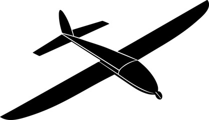 glider silhouette vector illustration. vector art