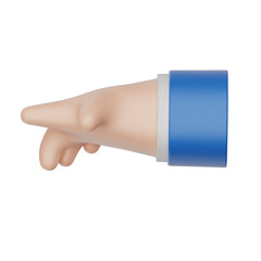 3D Pointing Hand Gesture illustration