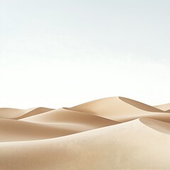 Peaceful Desert Scene with Serene Sand Dunes