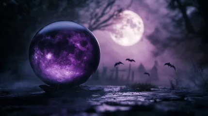 English: Ethereal Bats Soar Through a Purple Twilight Sky.Japanese: 紫色の夕暮れの空を舞う幻想的なコウモリたち。.Generative AI