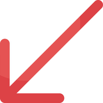 down left arrow