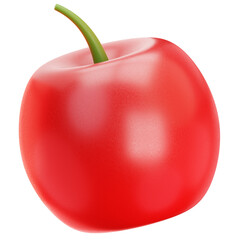 red apple isolated on white