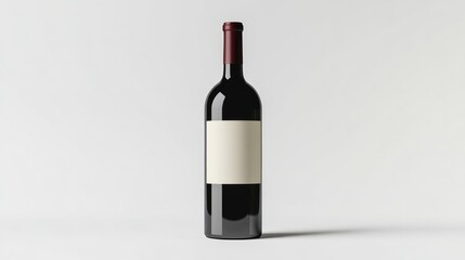 Wine Bottle with Blank Label and without label