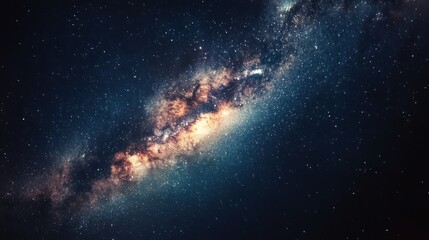 Fototapeta premium A Night Sky Filled with the Milky Way Galaxy