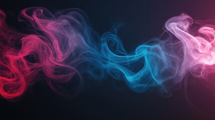 Fototapeta premium Abstract smoke effect isolated on black background