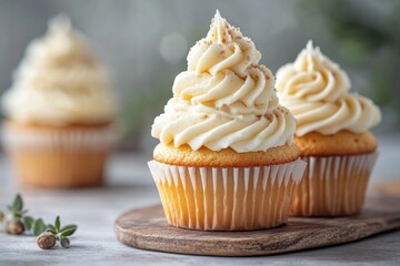gluten-free cupcakes topped with swirls of frosting a guilt-free sweet treat without gluten