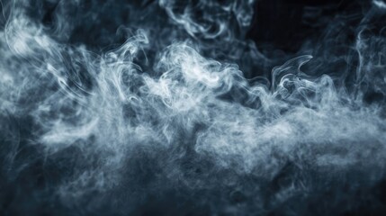 Aromatherapy concepts gray smoke on dark background