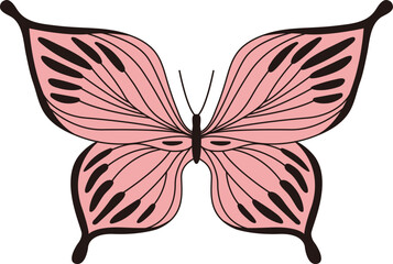 Elegant Pink Butterfly Illustration