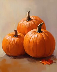 Obraz premium vibrant orange pumpkins for festive decoration