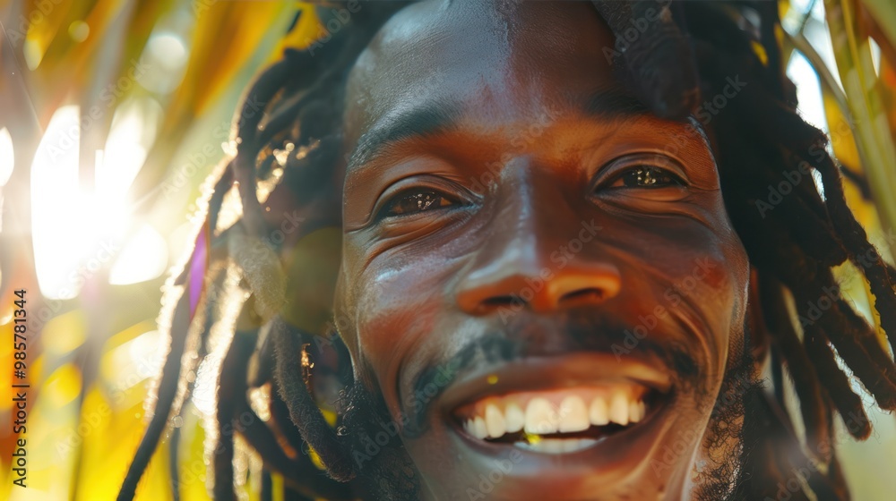 Poster Close Up Portrait of a Man Smiling