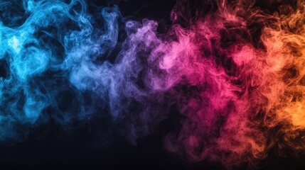 Obraz premium Vibrant smoke texture on dark backdrop