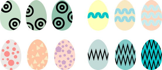 Easter Egg Set Vector Illustration Graphic