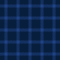 Marketing vector fabric seamless, packing texture background textile. Hippy pattern tartan check plaid in dark and blue colors.