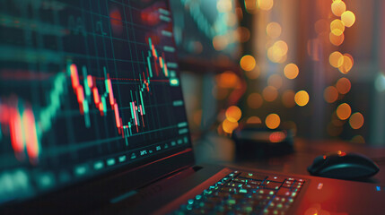 Candlestick Patterns on a Laptop
