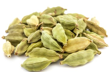 A fresh Cardamom isolated on white