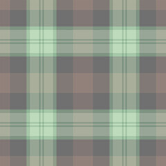 Plank tartan plaid pattern, apartment seamless fabric vector. Bed texture check background textile in pastel and medium gray colors.