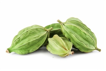 A fresh Cardamom isolated on white