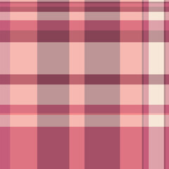 Canadian textile vector background, flowing tartan plaid pattern. Outfit texture check seamless fabric in red and light colors.