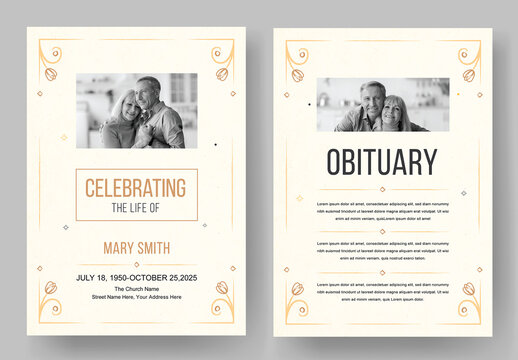 Funeral Program Template Layout