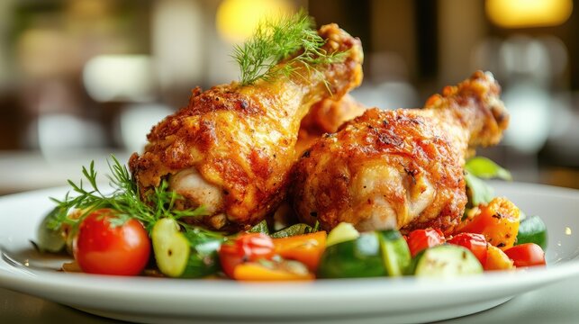 roasted chicken on a plate