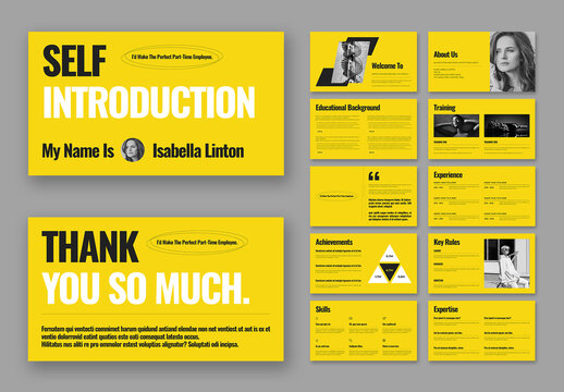 Self Introduction Presentation Templates