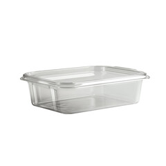 Empty transparent food container , png, transparent background.