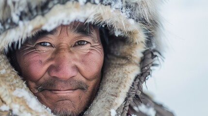 Portrait of a Man in the Snow