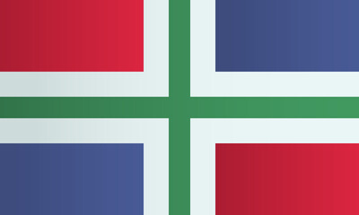 Flag of Groningen, Netherlands. District of Holland