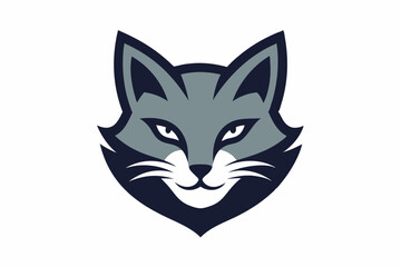 cat head logo icon 