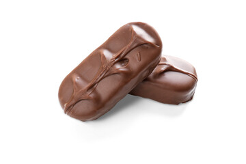Chocolate bars, sweet candy isolated on transparent background