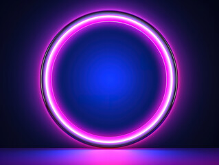 Obraz premium Awesome Neon 3d font blue and pink neon light 3d rendering