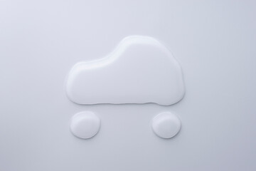 水滴で書いた車　